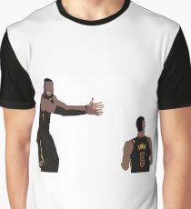 LeBron James looking at JR Smith Graphic T-Shirt