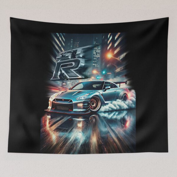Item preview, Nissan GT-R R35 & Skyline R34 Poster – JDM Legends Wall Art for Car Enthusiasts designed and sold by CederWoods.