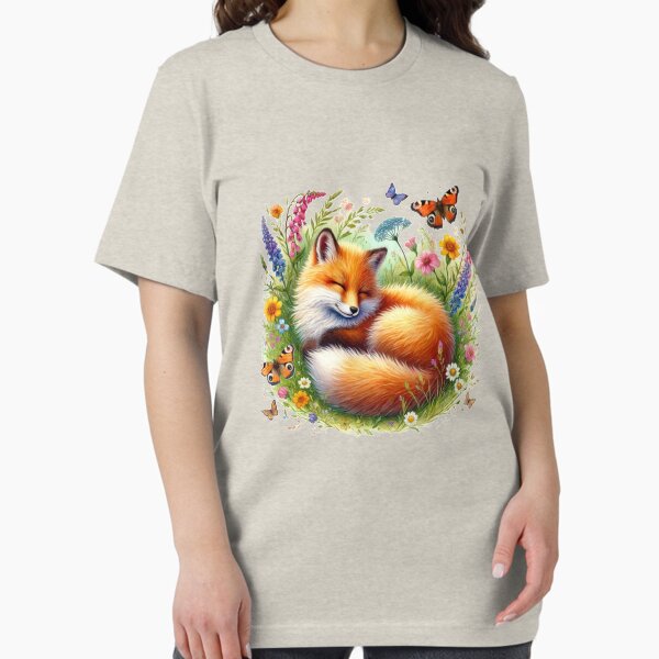 Item preview, Fox Sleeping in Snow Watercolor designed and sold by NCalNoveltees.