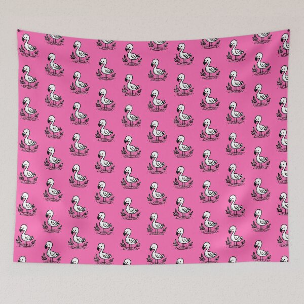 Item preview, Sweet Lake Flamingo - Kawaii Bird Princess designed and sold by happyartworks.