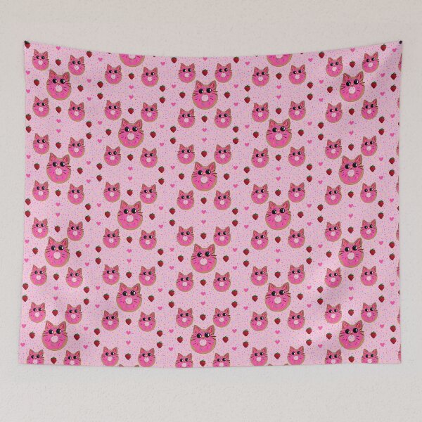 Item preview, Strawberry Donut Cat designed and sold by Uniq1.Arts.