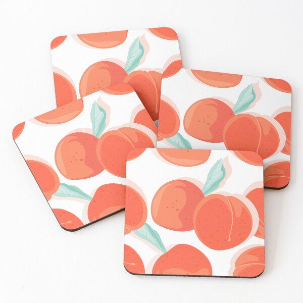 Item preview, Seamless peach pattern with fruits. designed and sold by MatyKotiv.