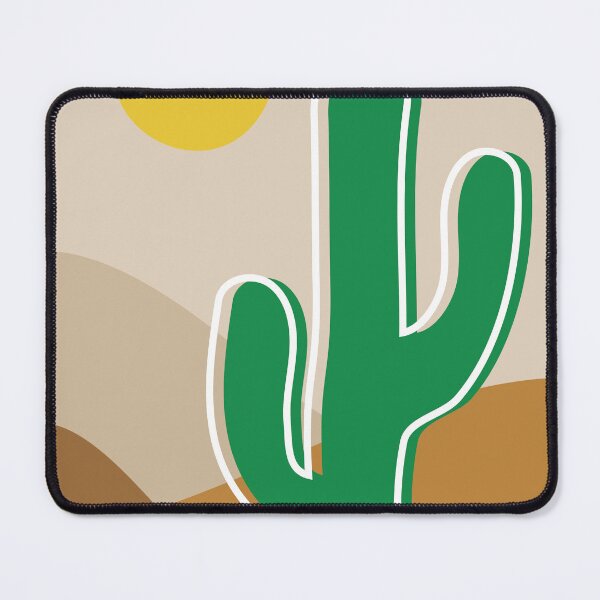 Item preview, cactus in the desert green and brown beige sand designed and sold by VAJUS.