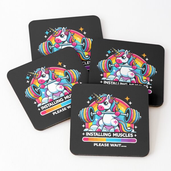Item preview, Weightlifting Unicorn Rainbow Gym Design – Fitness and Magic Combined designed and sold by DrawHandArt.