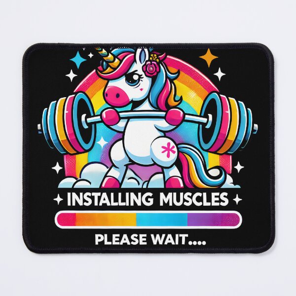 Item preview, Weightlifting Unicorn Rainbow Gym Design – Fitness and Magic Combined designed and sold by DrawHandArt.