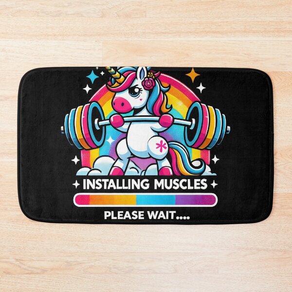 Item preview, Weightlifting Unicorn Rainbow Gym Design – Fitness and Magic Combined designed and sold by DrawHandArt.