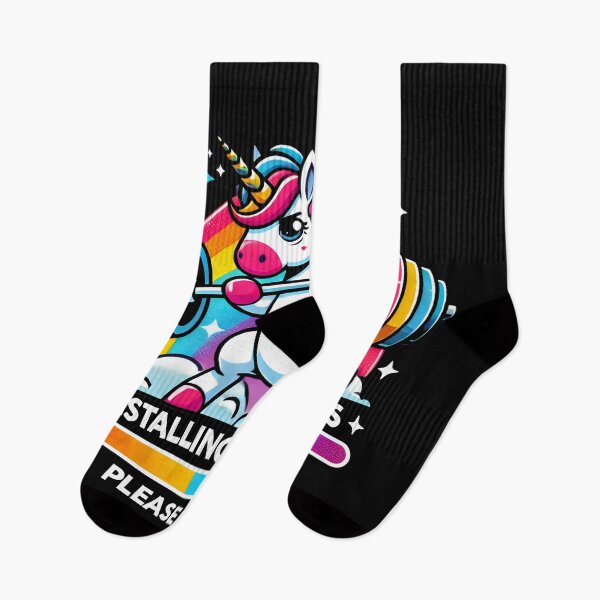 Item preview, Weightlifting Unicorn Rainbow Gym Design – Fitness and Magic Combined designed and sold by DrawHandArt.