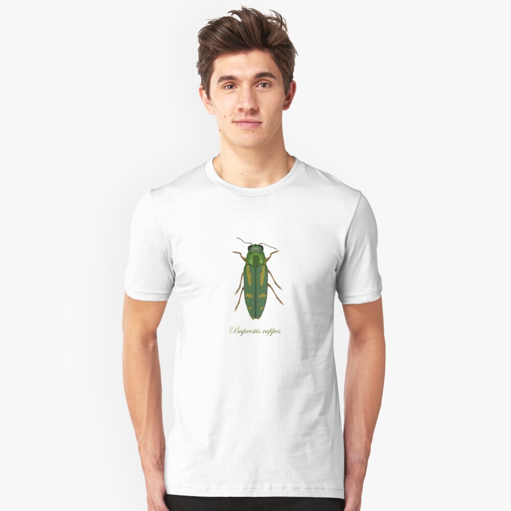 Buprestis rufipes - Red-legged Buprestis beetle Slim Fit T-Shirt