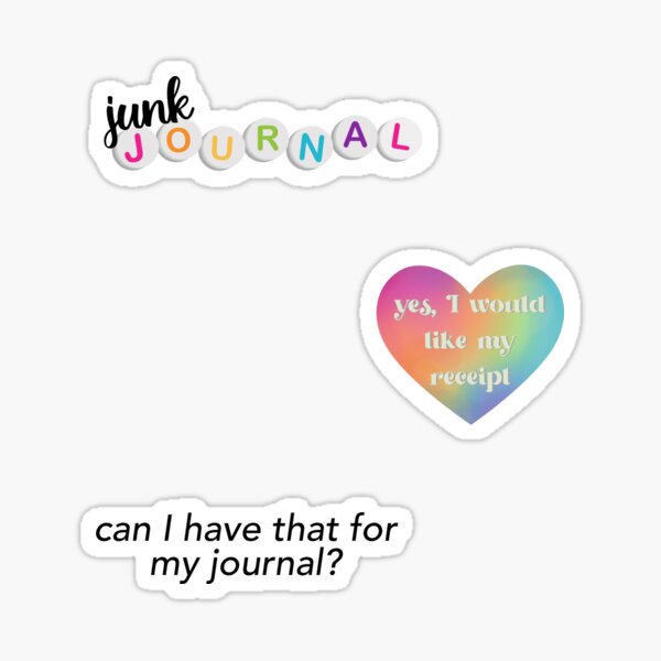 Item preview, Rainbow Junk Journal Sticker Pack designed and sold by abbiequail.