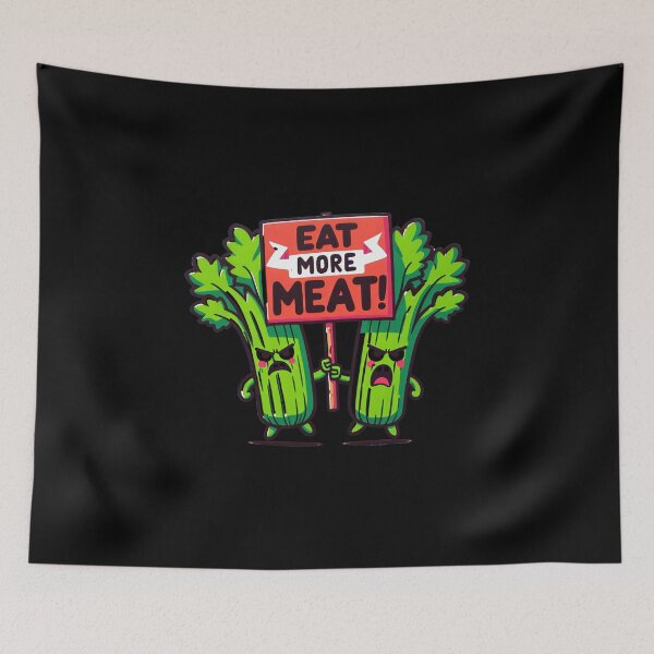 Item preview, EAT MORE MEAT, funny gift for meat lovers  designed and sold by FelkMariShop.