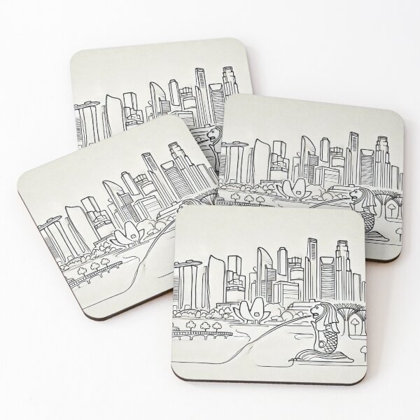 Item preview, Singapore Skyline designed and sold by VHSVIBES.