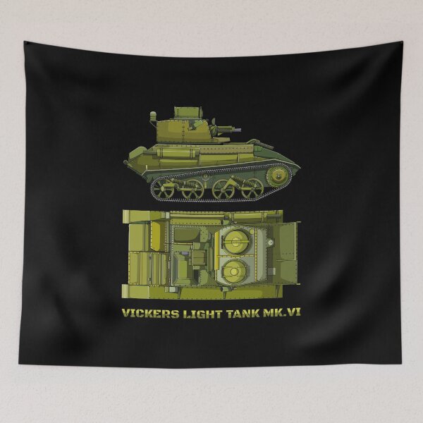 Item preview, Vickers Light Tank Mark VI WW2 British Tanks Diagrams designed and sold by MilitaryMart.
