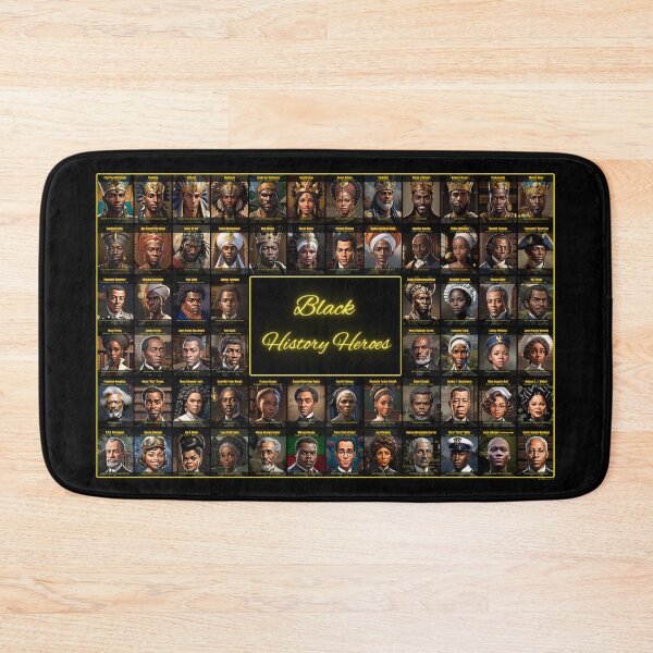 Item preview, Black History Heroes: 64 Iconic Figures (Black Landscape) designed and sold by Divine Shades of Brown.