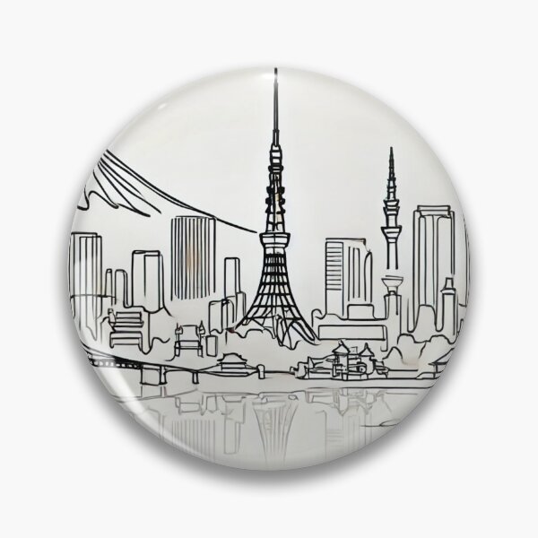 Item preview, Tokyo skyline  designed and sold by VHSVIBES.