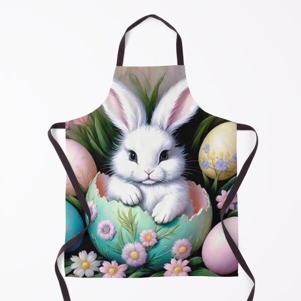 Item preview, Happy Easter Bunny and colorful Easter eggs and flowers designed and sold by DreamingAwake1.