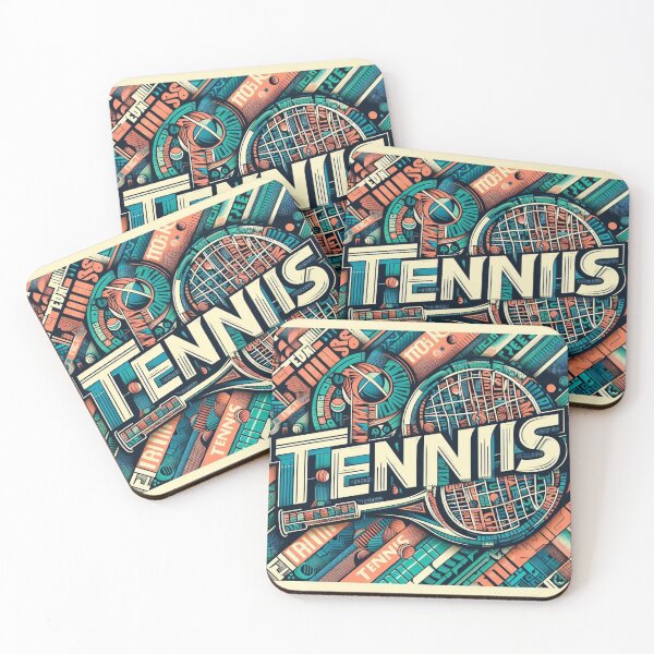 Item preview, Retro Tennis Typography Art - Vintage Sports Illustration designed and sold by ChefTea.