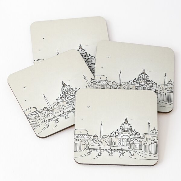 Aperçu de l'œuvre Rome Skyline créée et vendue par VHSVIBES.