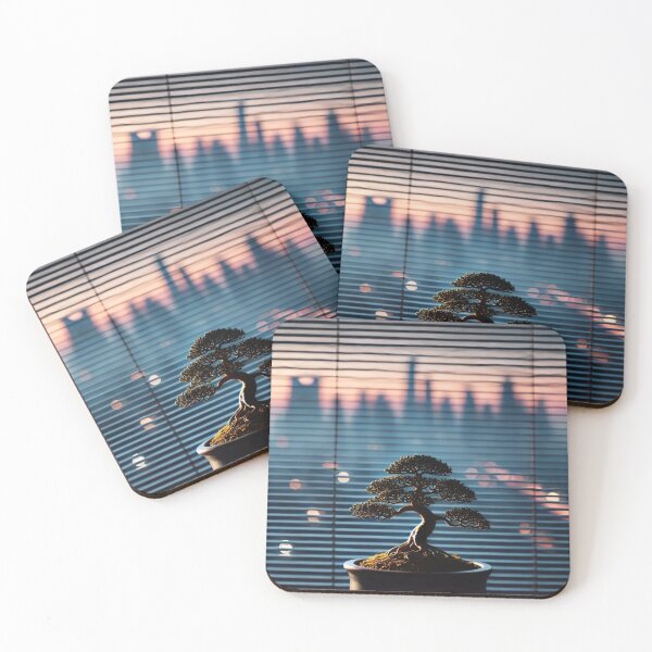 Item preview, Twilight Bonsai - Serene Macro Art with Urban Backdrop designed and sold by MellowLazy.