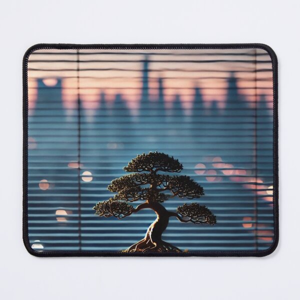 Item preview, Twilight Bonsai - Serene Macro Art with Urban Backdrop designed and sold by MellowLazy.