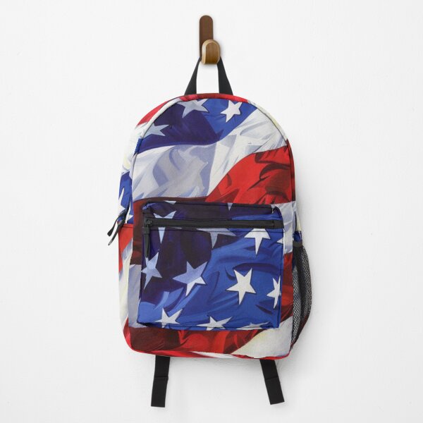 Item preview, American Flag Waving - Dynamic Independence Day Celebration Against Bright Blue Sky designed and sold by Art00786.