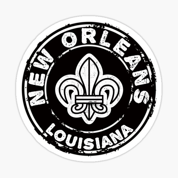 New Orleans Louisiana Mardi Gras Fleur De Lis Sticker