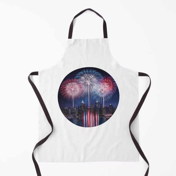 Item preview, Fireworks Display over a City Skyline - A Patriotic Fourth of July Celebration designed and sold by Art00786.
