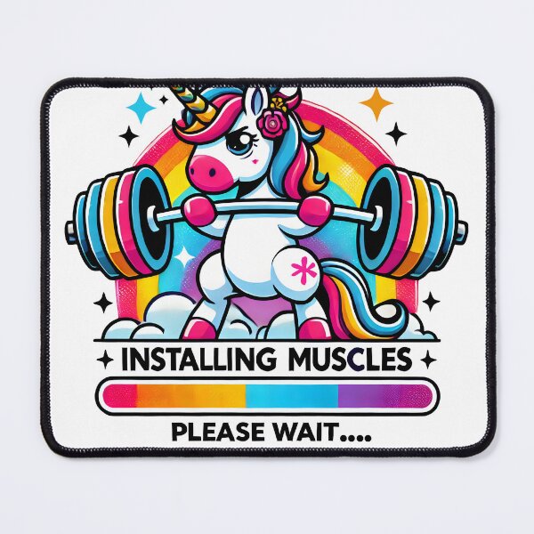 Item preview,  Weightlifting Unicorn Rainbow Gym Design – Fitness and Magic Combined designed and sold by DrawHandArt.
