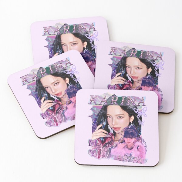 Item preview, Aespa Karina Group Members Y2K Preppy Purple Collage Design designed and sold by HELL0WBELLO.