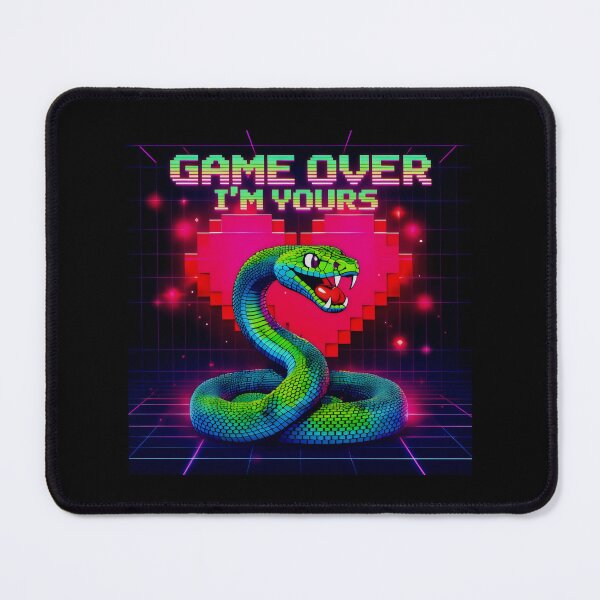 Item preview, Game Over I'm Yours Neon Heart Serpent designed and sold by SplashTastic.