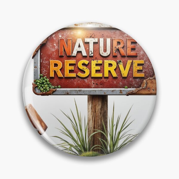 Item preview, Weathered Nature Reserve Sign with Rustic Metal and Wooden Post designed and sold by Creative88Art.