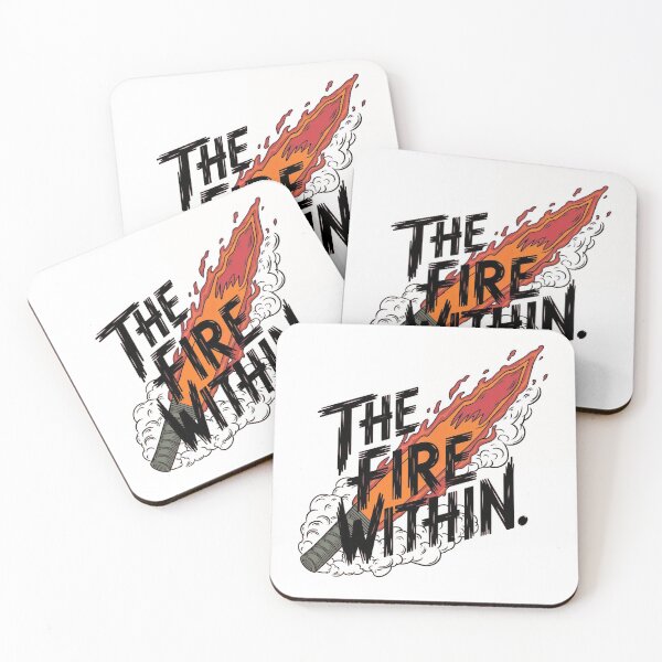 Item preview, Illustration of a Flaming Torch with Bold Text 'THE FIRE WITHIN' designed and sold by Creative88Art.