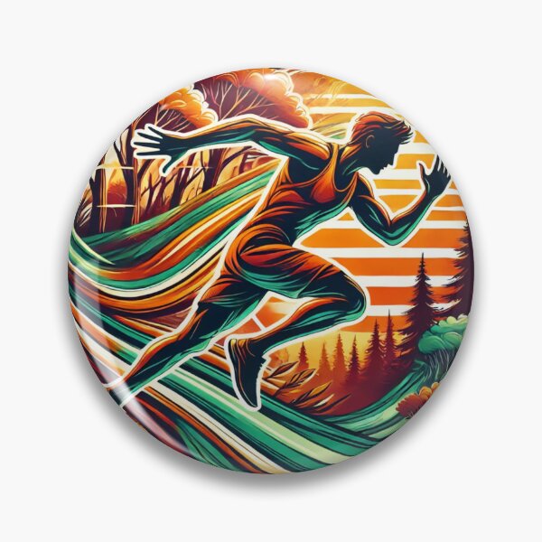Item preview, Sunset Trail Runner - Vibrant Running Artwork designed and sold by Desireehaz.