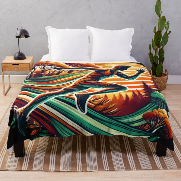 Item preview, Sunset Trail Runner - Vibrant Running Artwork designed and sold by Desireehaz.