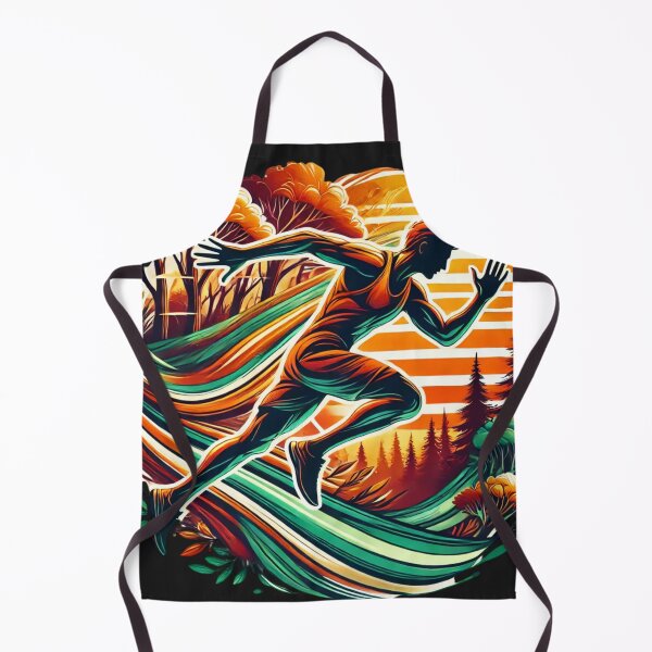 Item preview, Sunset Trail Runner - Vibrant Running Artwork designed and sold by Desireehaz.
