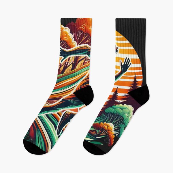 Item preview, Sunset Trail Runner - Vibrant Running Artwork designed and sold by Desireehaz.