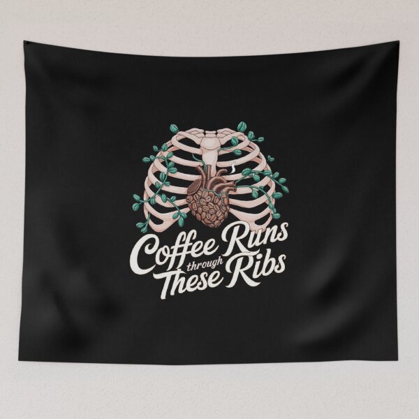 Item preview, Coffee Lover Design - Coffee Runs Through These Ribs designed and sold by love3617.