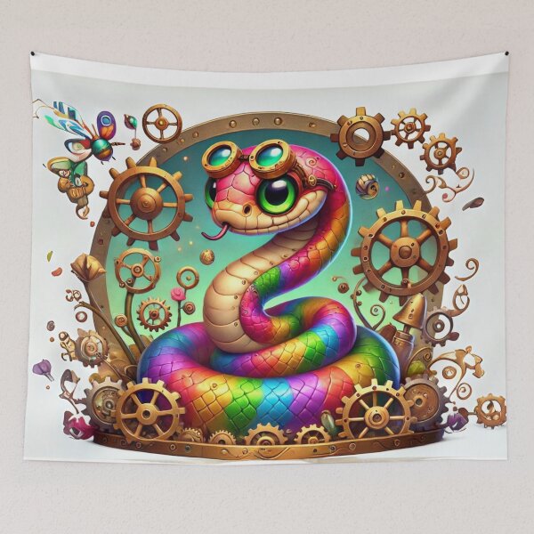 Item preview, Steampunk Rainbow Boa designed and sold by Sillytoe.