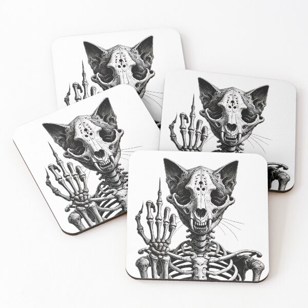 Item preview, Skeletal Kitten TSQ Macabre designed and sold by TSQ.