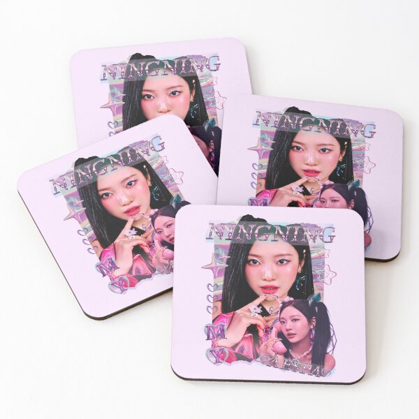 Item preview, Aespa NingNing Group Members Y2K Preppy Purple Collage Design designed and sold by HELL0WBELLO.