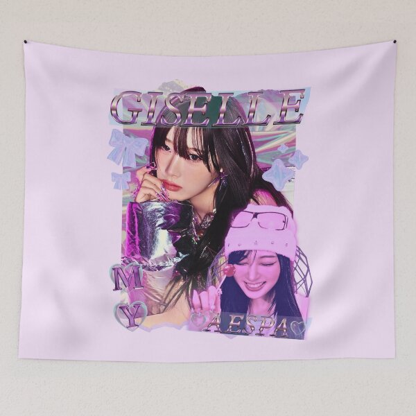 Item preview, Aespa Giselle Members Y2K Preppy Purple Collage Design designed and sold by HELL0WBELLO.