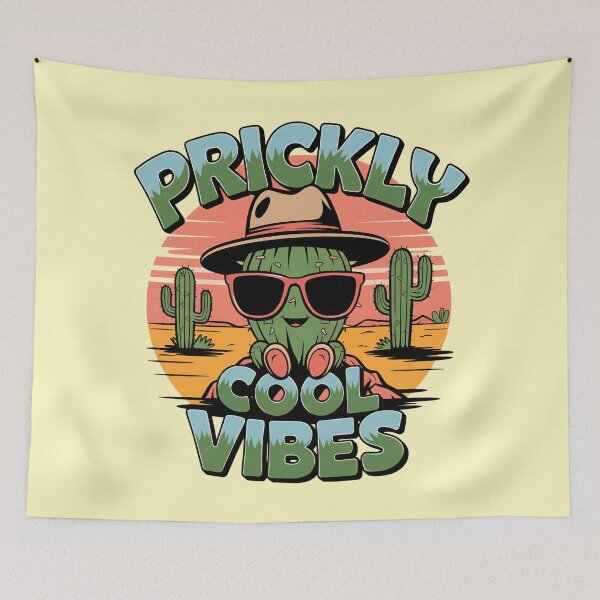 Item preview, Prickly Cool Vibes - Cactus  designed and sold by Zazz Lee.