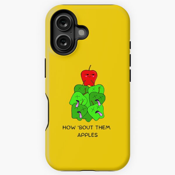 (Golden Yellow) How 'bout Them Apples Kawaii Cute Food Art iPhone Tough Case