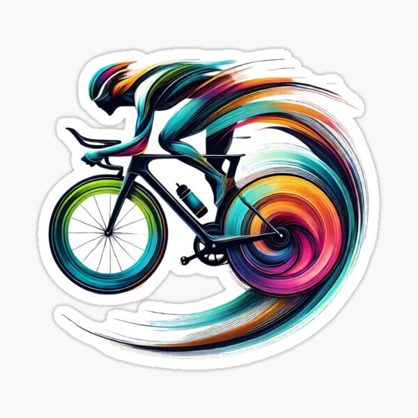 Item preview, Colorful Bicycle Motion - Artistic Cycling Graphic designed and sold by Desireehaz.