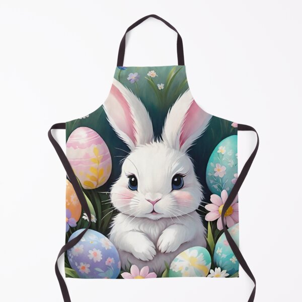 Item preview, Happy Easter Bunny and colorful Easter eggs and flowers V3 designed and sold by DreamingAwake1.