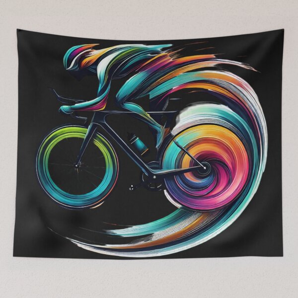 Item preview, Colorful Bicycle Motion - Artistic Cycling Graphic designed and sold by Desireehaz.