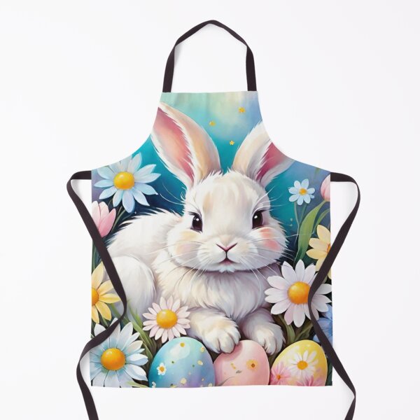 Item preview, Happy Easter Bunny and colorful Easter eggs and flowers V4 designed and sold by DreamingAwake1.