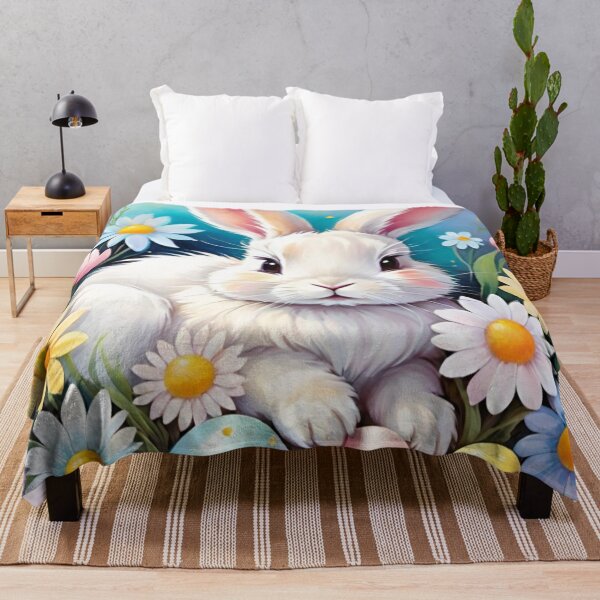 Item preview, Happy Easter Bunny and colorful Easter eggs and flowers V4 designed and sold by DreamingAwake1.