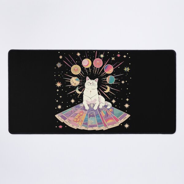 Item preview, Celestial Cat with Tarot Cards - Mystical Illustration designed and sold by PandaKunst.