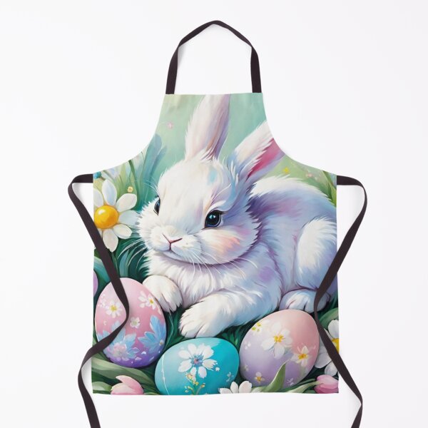 Item preview, Happy Easter Bunny and colorful Easter eggs and flowers V5 designed and sold by DreamingAwake1.