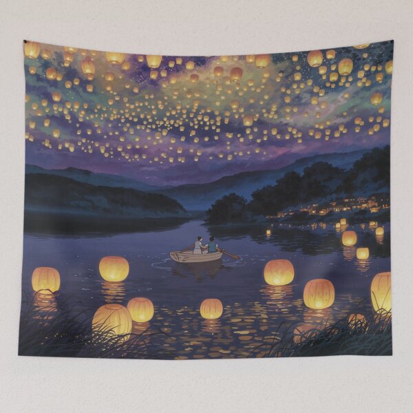 Item preview, Lanterns Ignite Love Across the Lake designed and sold by Wildlife and marine life.